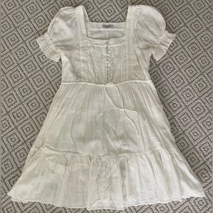 Madewell Puff-Sleeve Drawstring Mini Dress